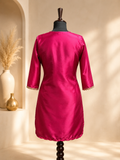 Women’s Premium Ruby Wine Ethnic Suit Set with Dupatta