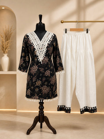 JORIXO Zareen Noir Floral Co-Ord Set