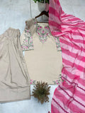 Elara Cream Blush Farsi Suit Set